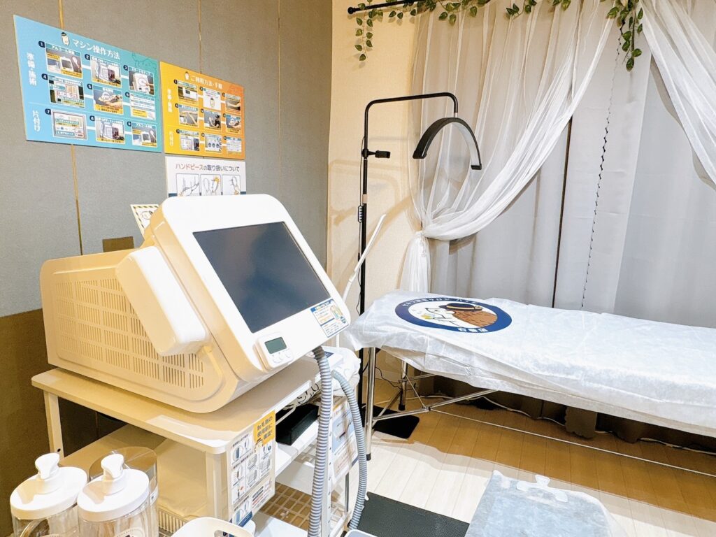 施術スペースはこんな感じです。