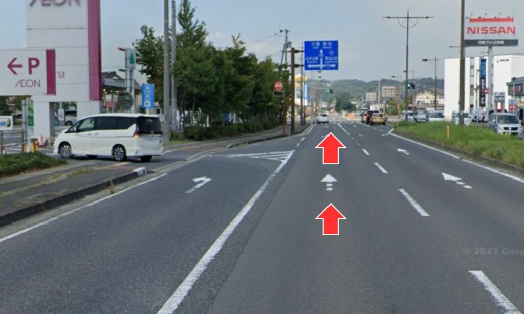 イオンモール石巻入口付近（蛇田バイパス）から 北へ約150m直進します。